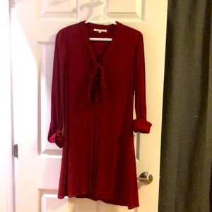 Red long sleeve dress